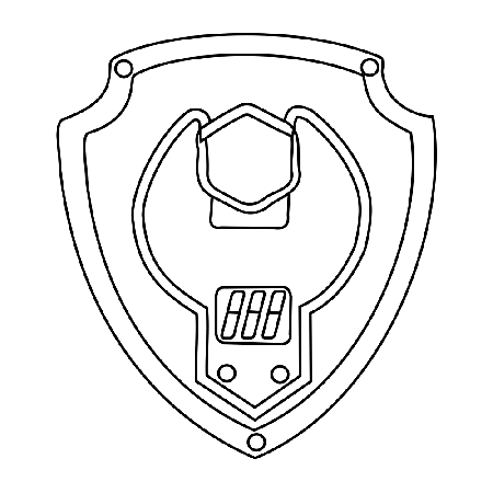 Kolorowanka odznaka Rubble